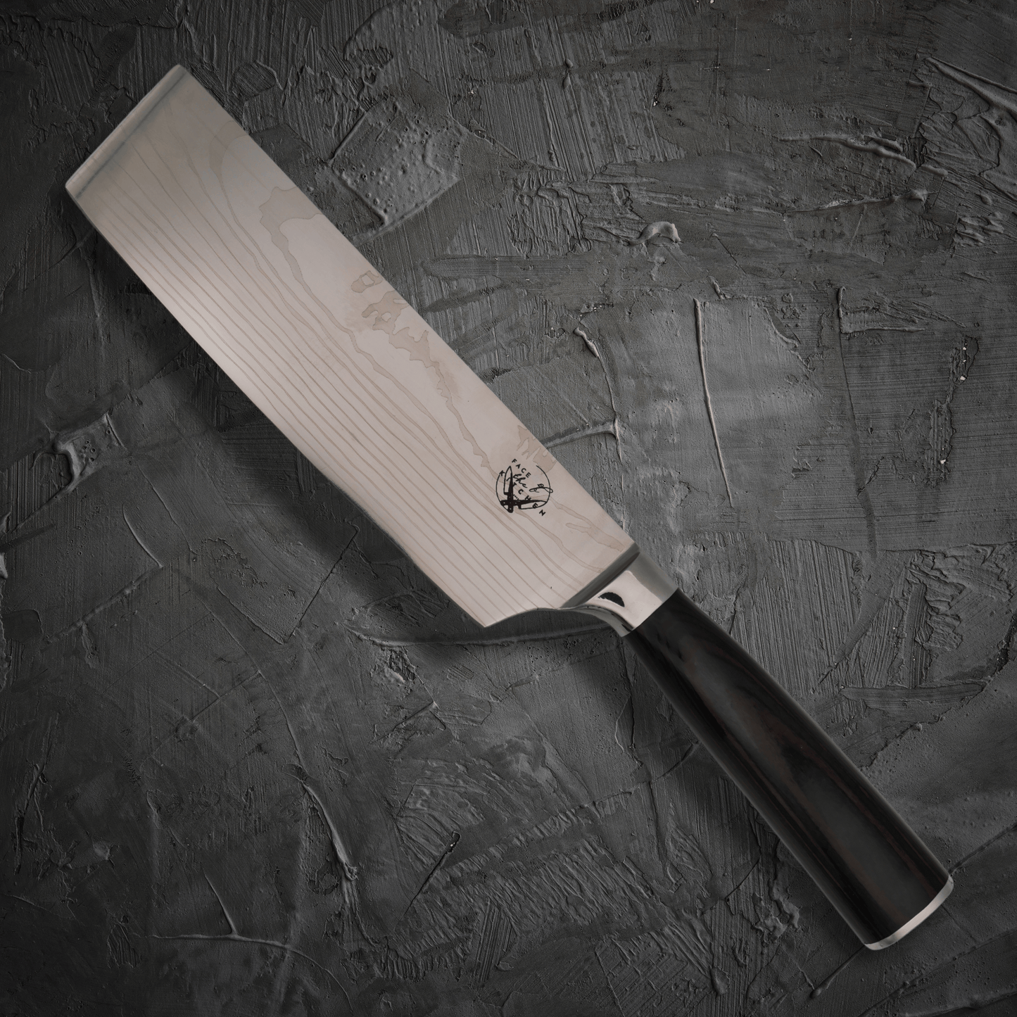 Damascus Style Nakiri Knife - Face of the Kitchen Vegetable Knife