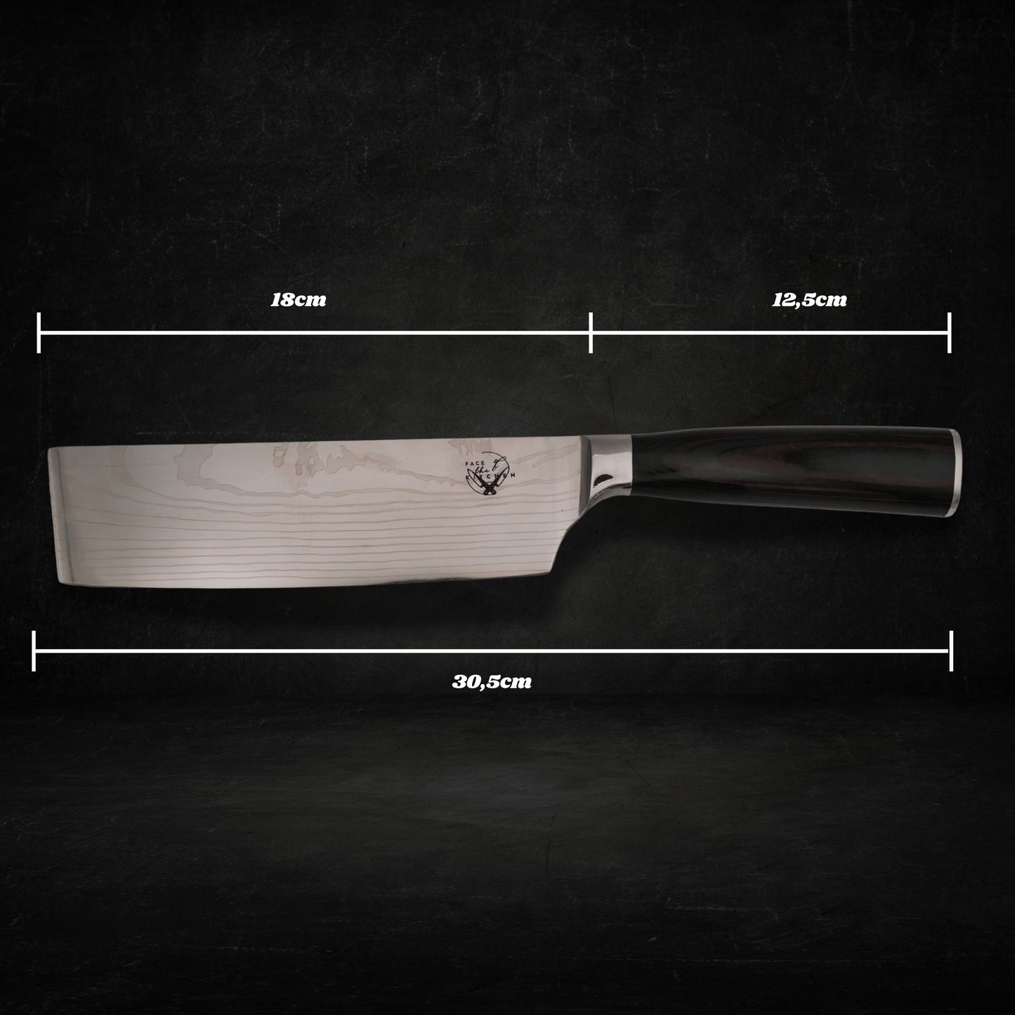 Damascus Style Nakiri Knife - Face of the Kitchen Vegetable Knife
