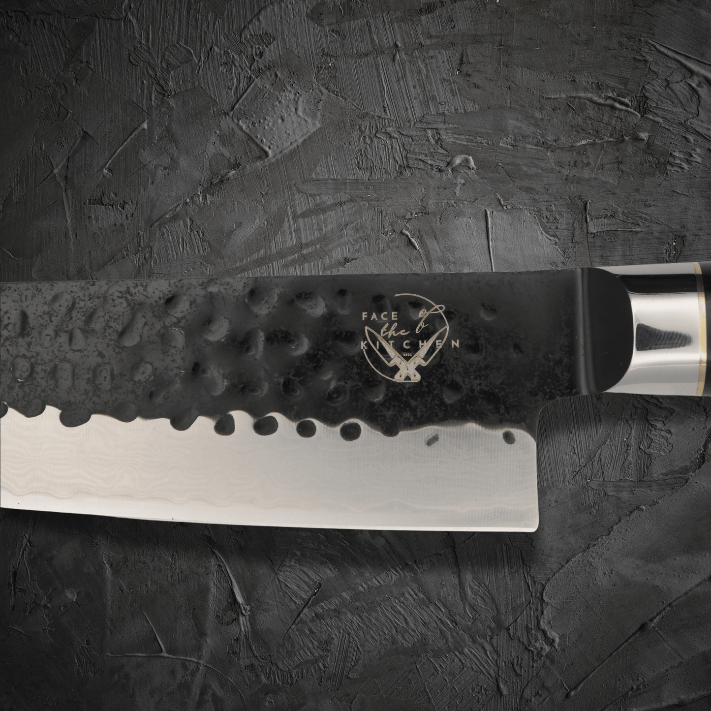 Face of the Kitchen Damascus Santoku Knife